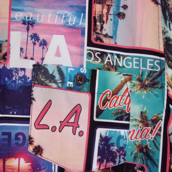 Boardsports Graphic Shirt Los Angeles California Hawaiian Palm Trees NEW NWT - Picture 9 of 12